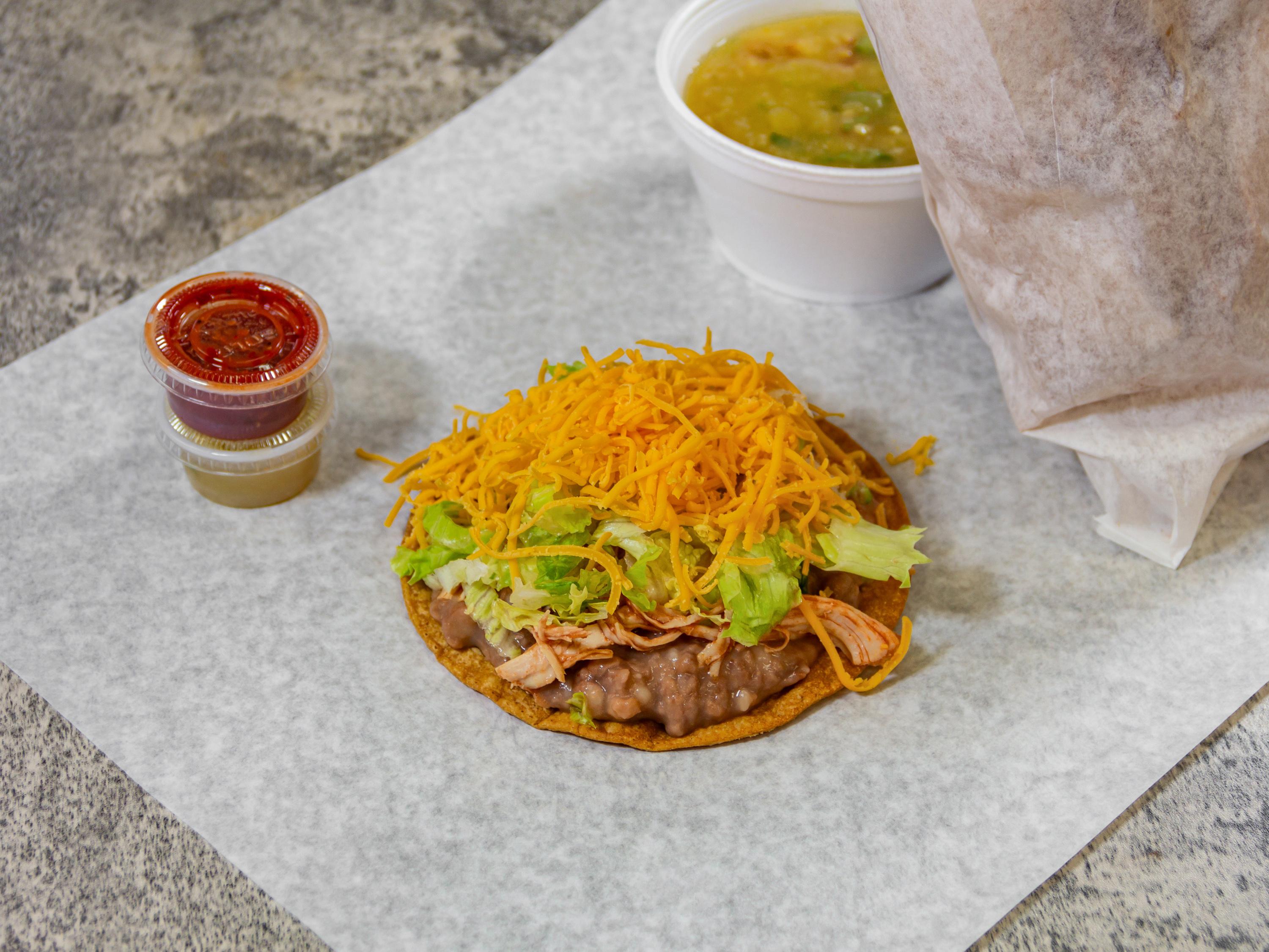 Bean & Chicken Tostada.