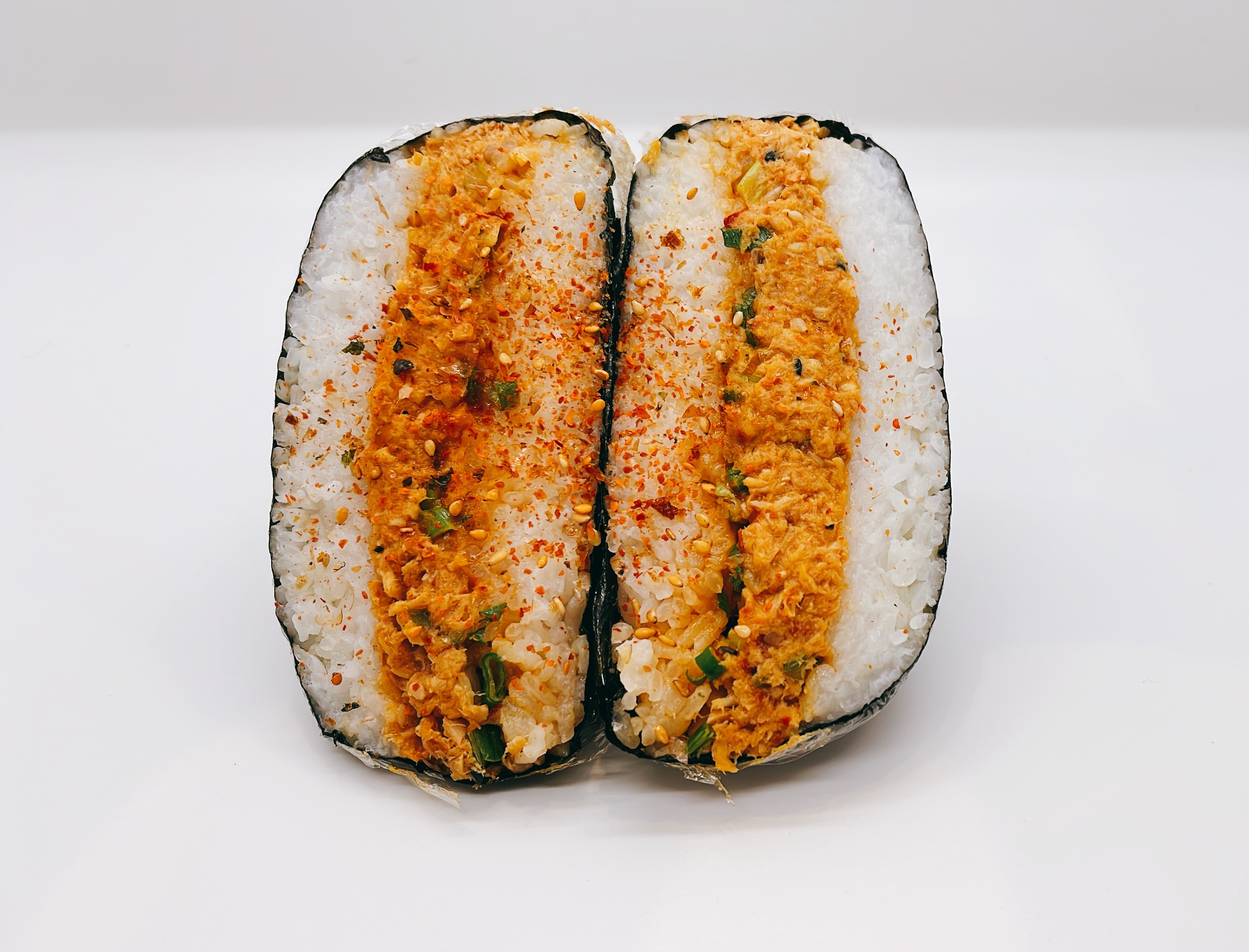 Spicy Salmon Musubi.