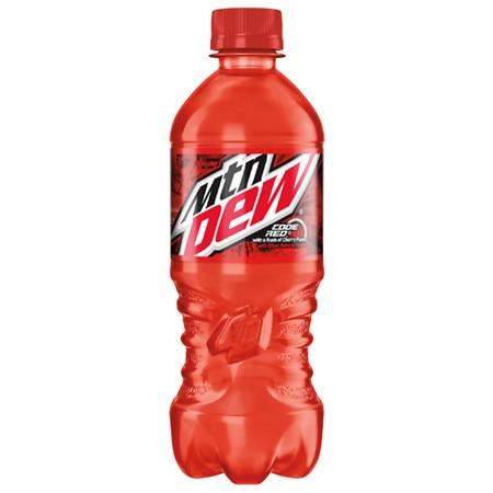 Mountain Dew Code Red Cherry Soda Pop  20 Oz Bottle.