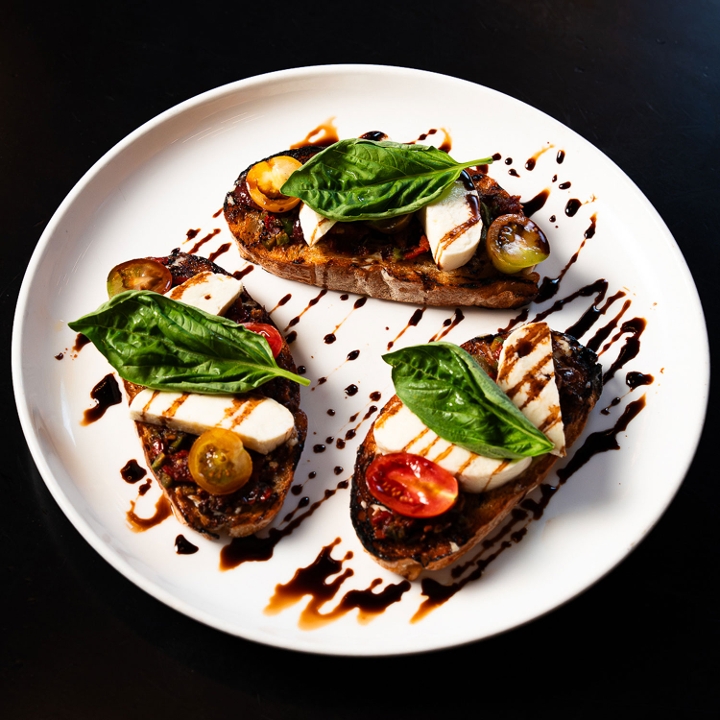 Olive Tapenade Bruschetta.