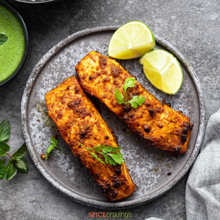 TANDOORI SALMON.