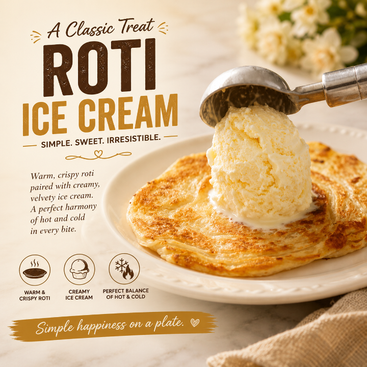 Roti Coconut Ice Cream.
