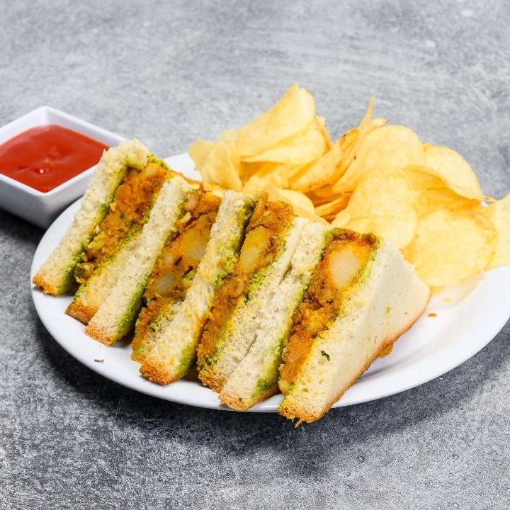 Aloo Mutter Sandwich.