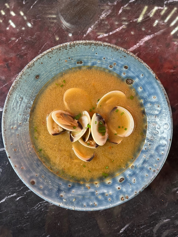 Spicy Miso Clam Soup.
