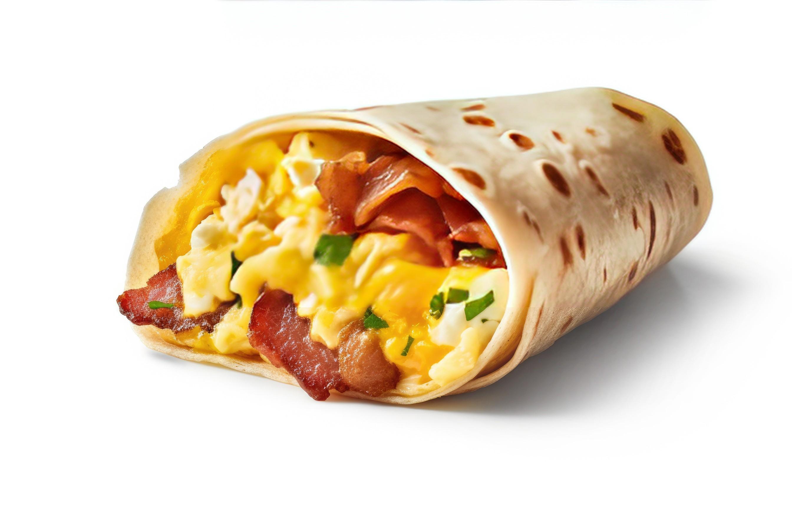 Morning Bacon Breakfast Burrito.