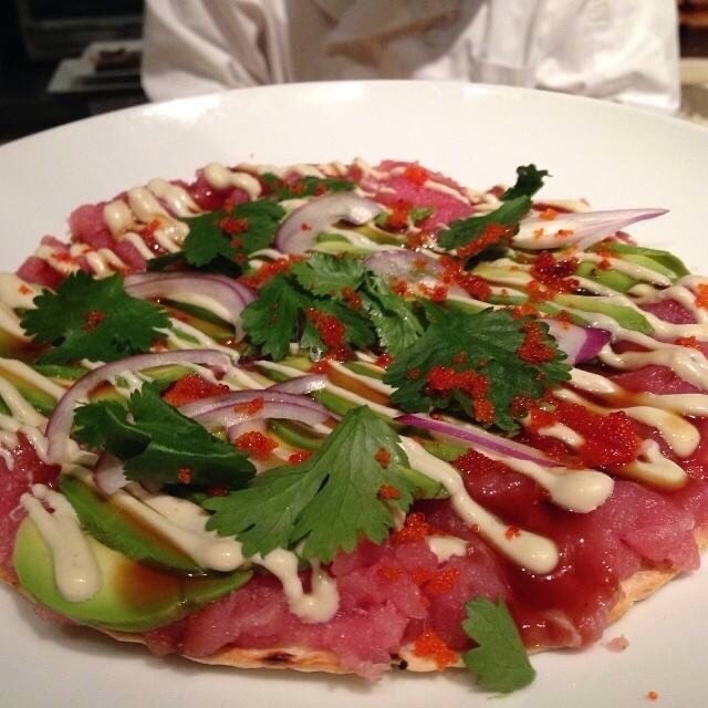 Ahi Tuna Pizza.