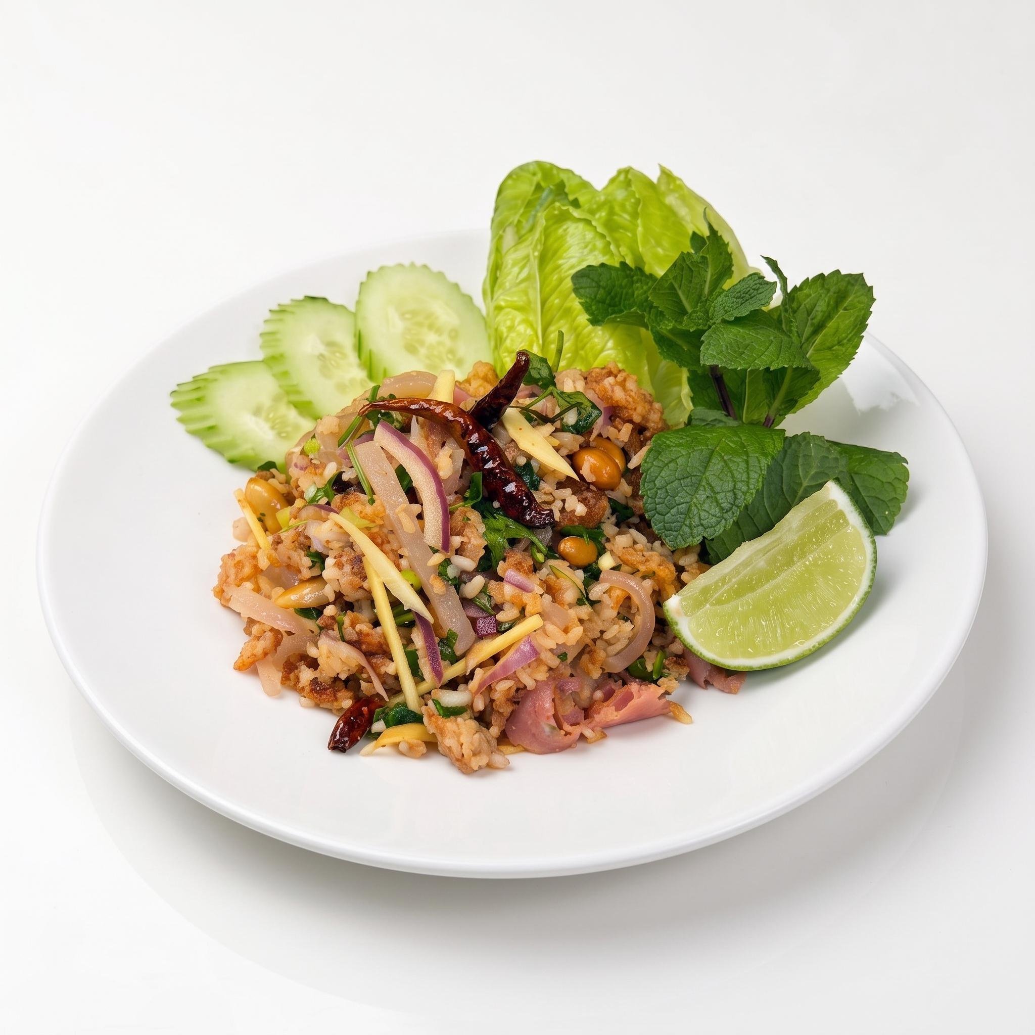 Nam Khao Tod (Crispy Rice Salad).