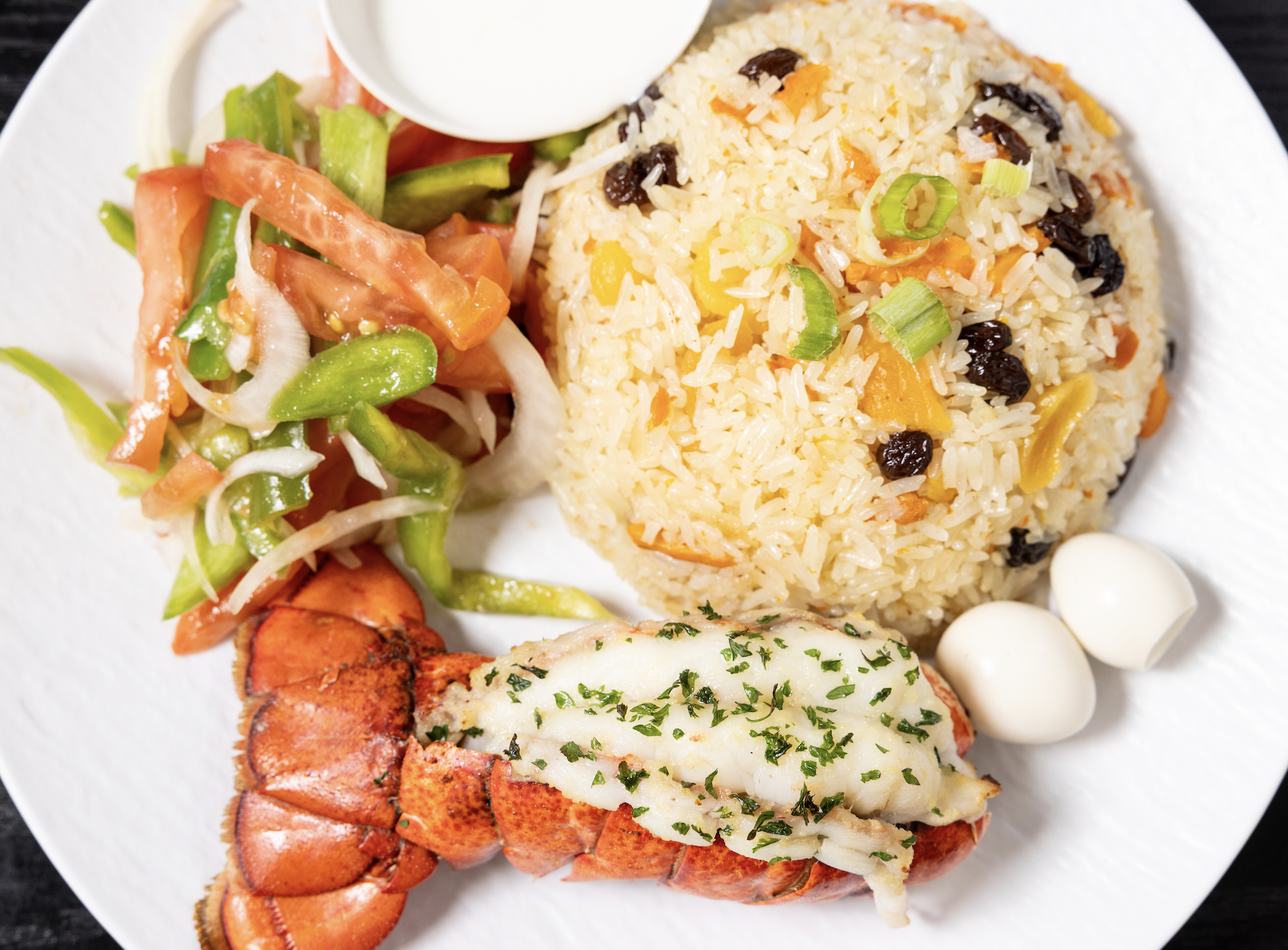 Garlic-Baked Cold-Water Lobster Pilaf 蒜蓉焗烤北大西洋冷水龙虾手抓饭.
