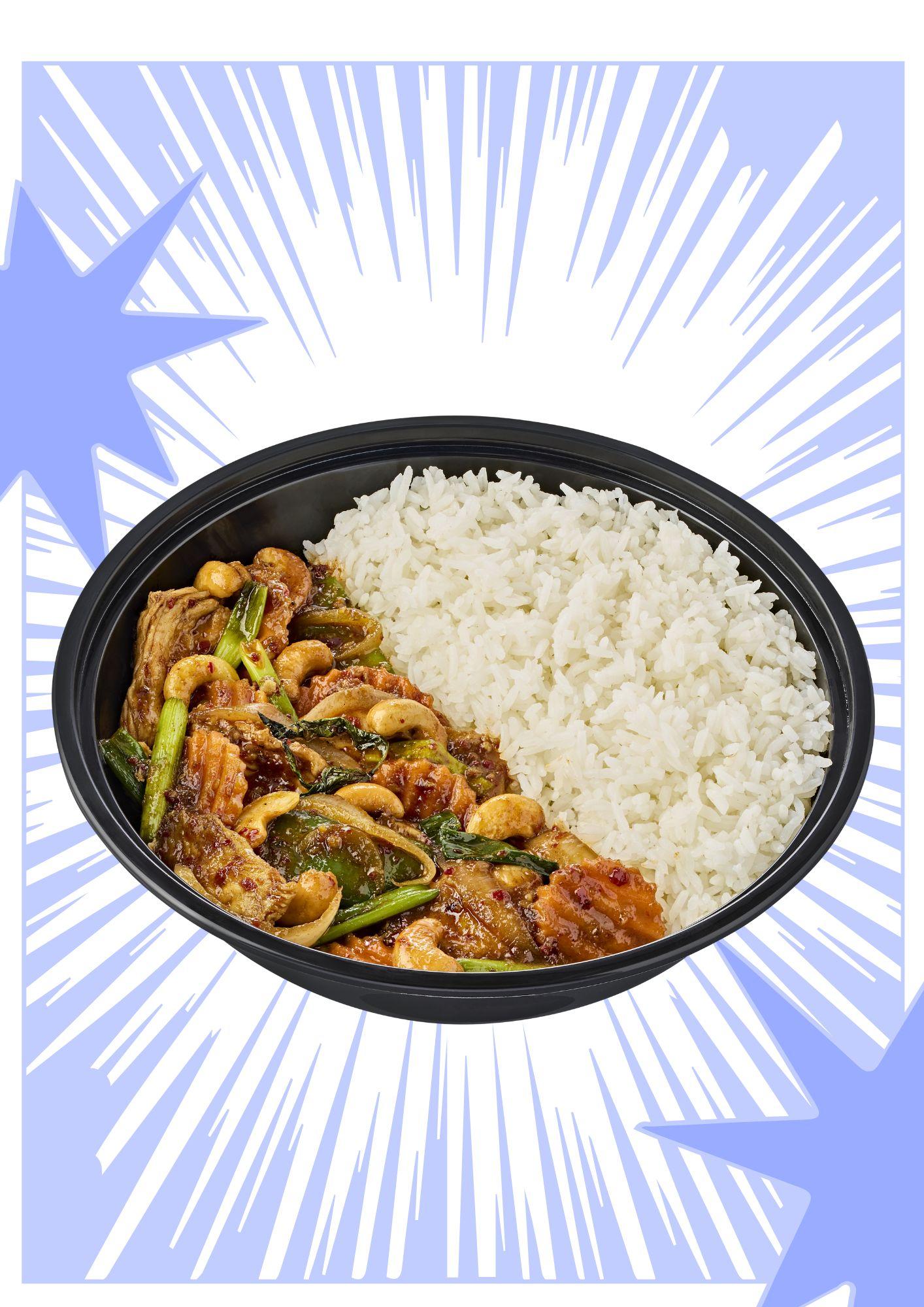 Cashew Nuts Rice Bowl.