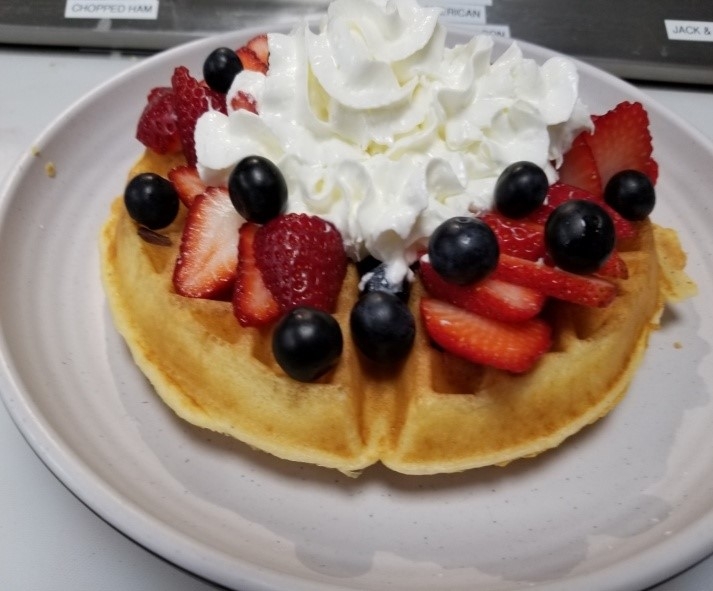Fresh Berries Waffles.