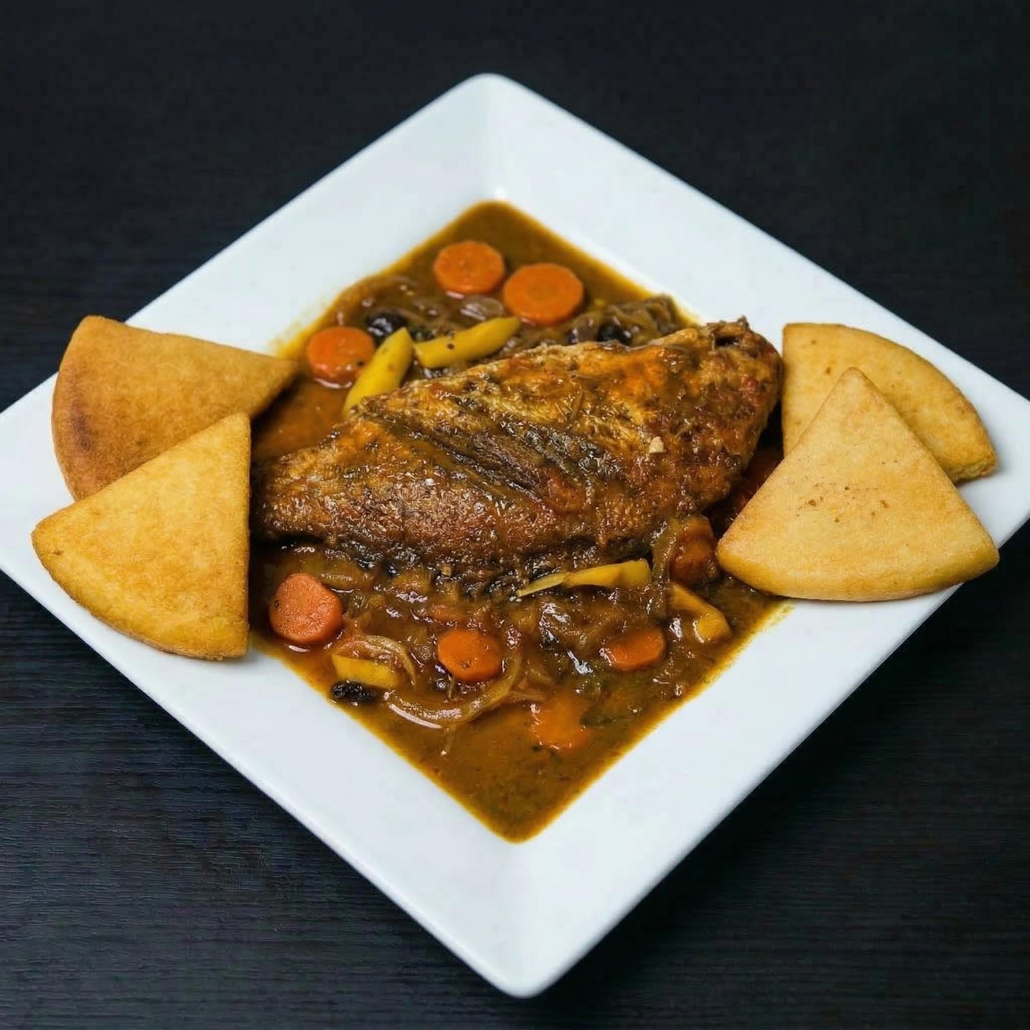 Brown Stew Fish.