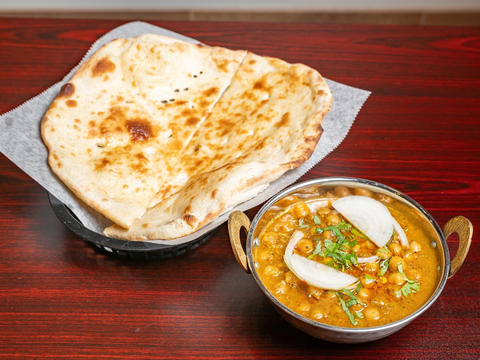 Channa Masala with Naan.