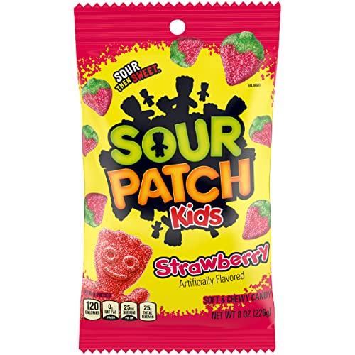 SOUR PATCH KIDS Strawberry Soft and Chewy Candy, 8 Oz.