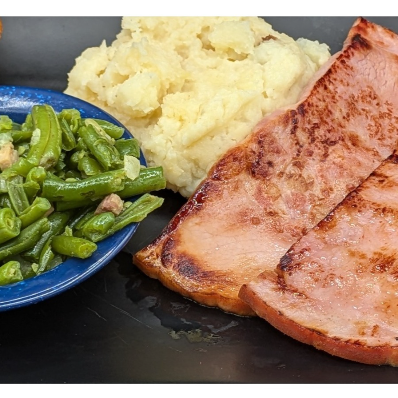 Grilled Ham Steak.