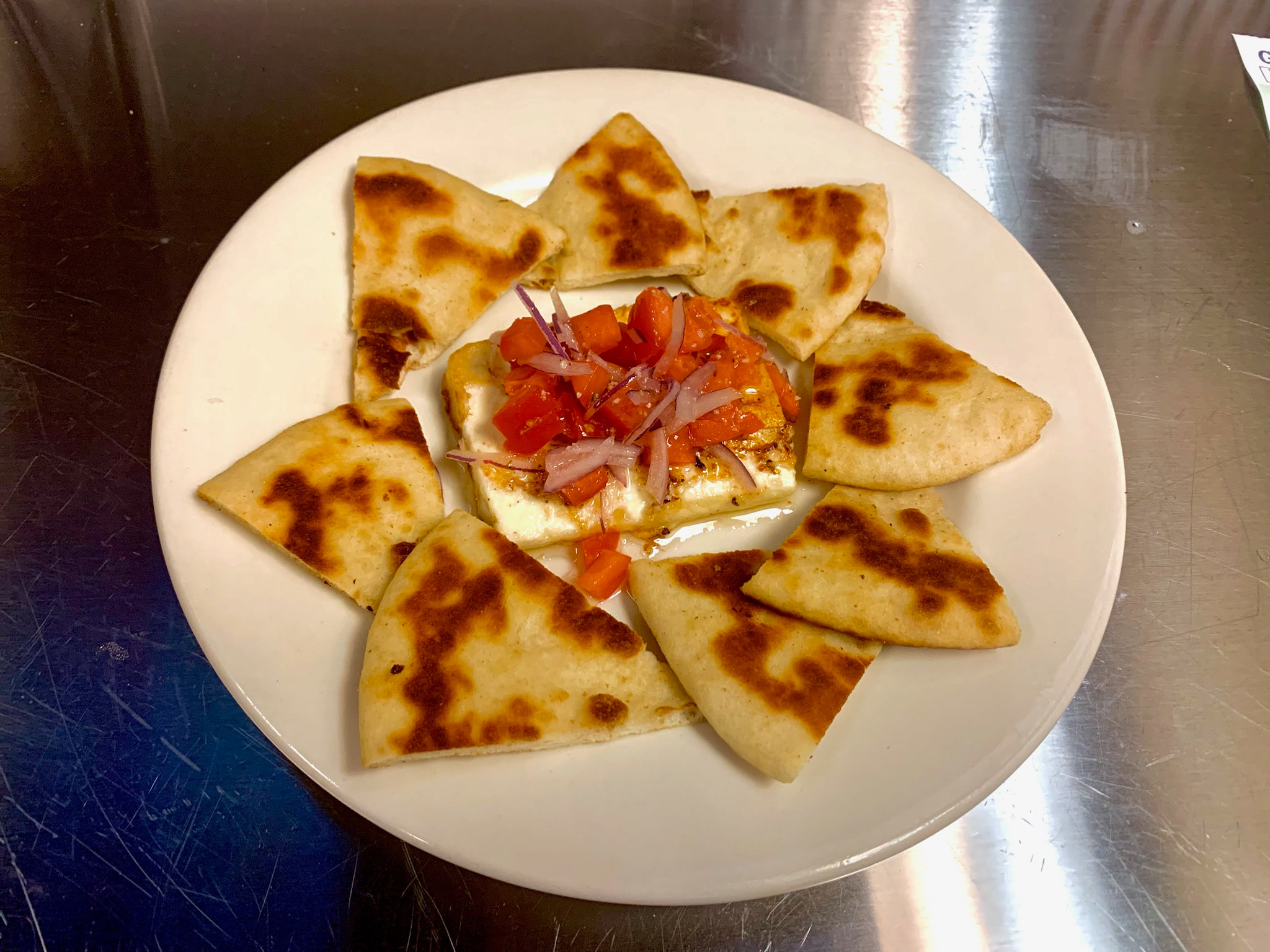 Grilled Feta Cheese.