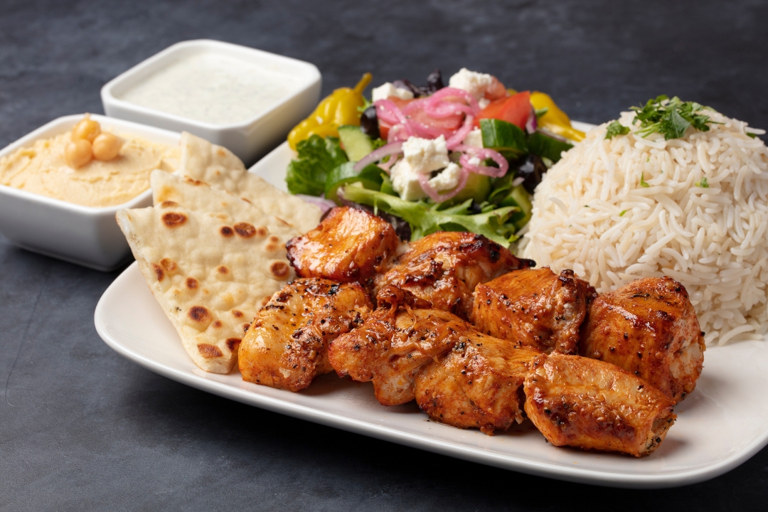 Chicken Kabob Plate.