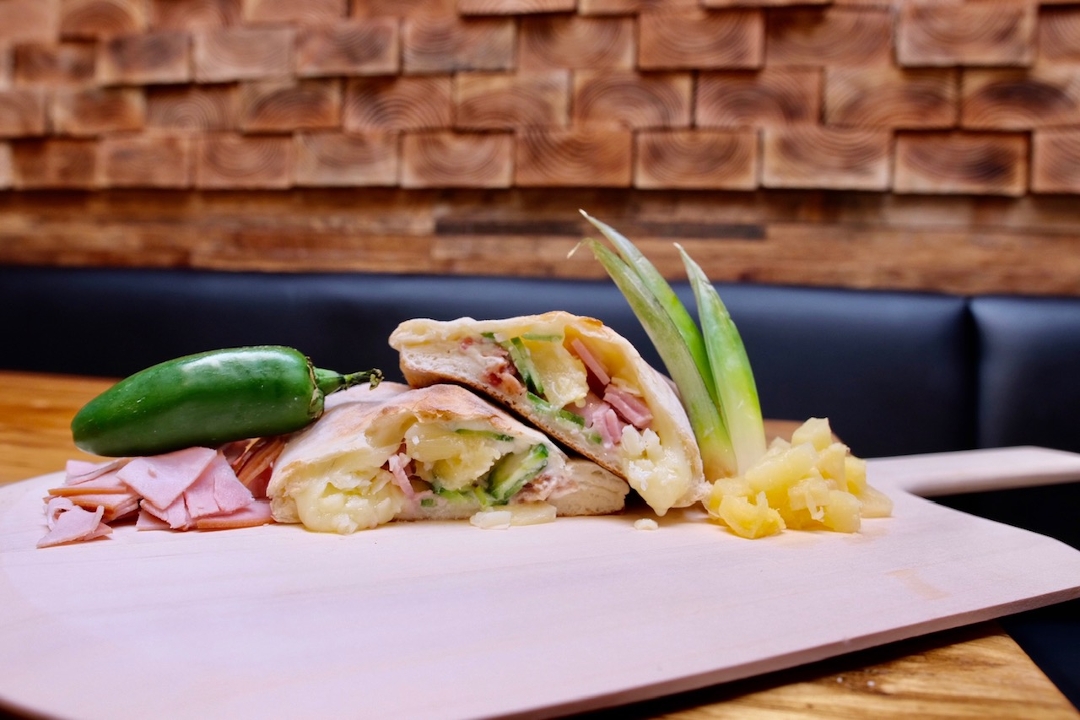 Spicy Hawaiian Calzone.