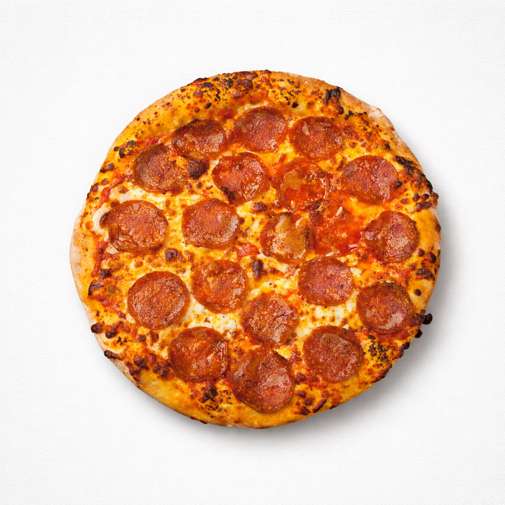 Beef Pepperoni Pizza.