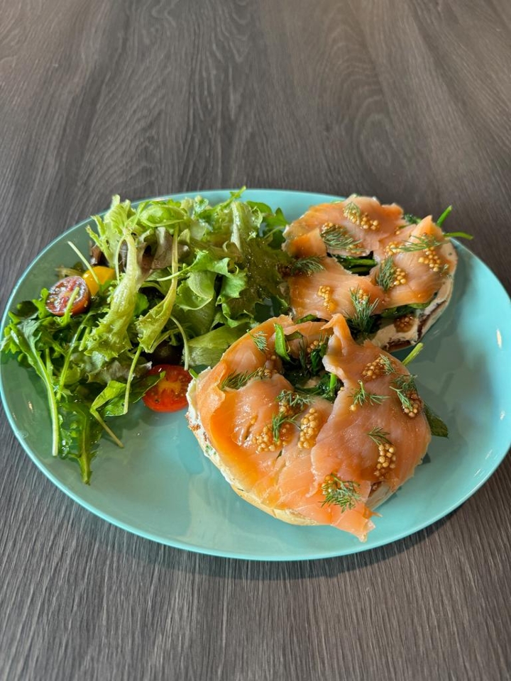 Smoked Salmon Bagel.