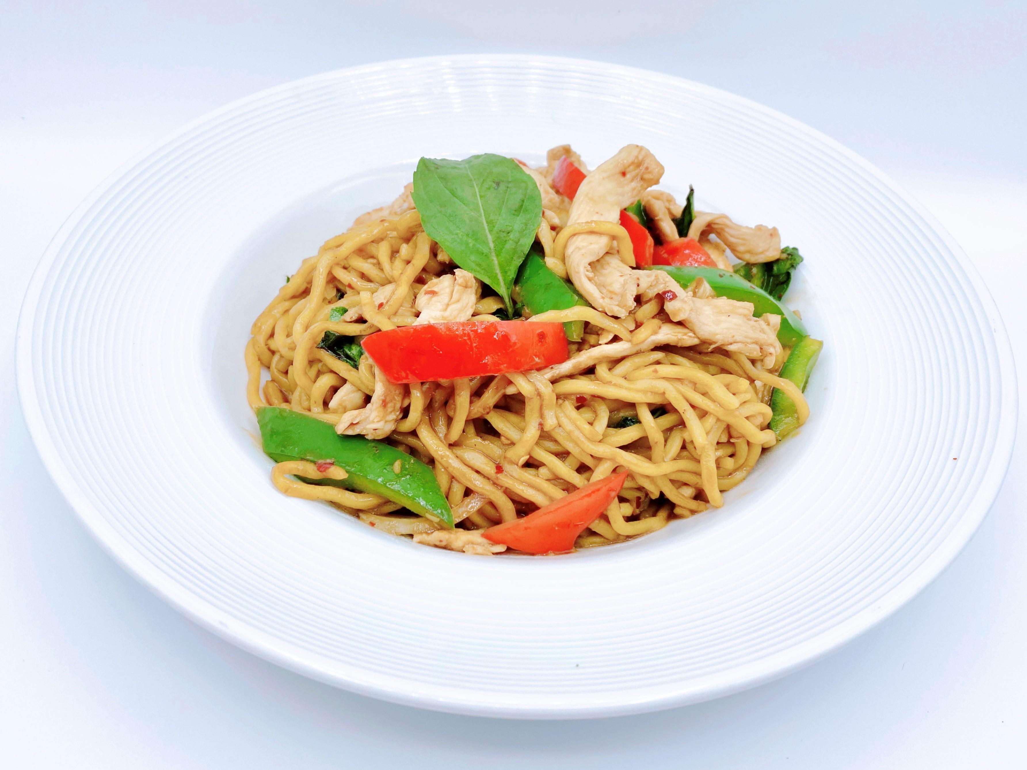 Lo Mein Drunken Noodle (Gluten Free Sauce).