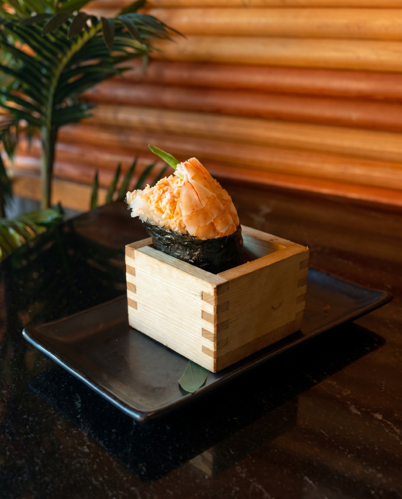 Spicy Shrimp Handroll.