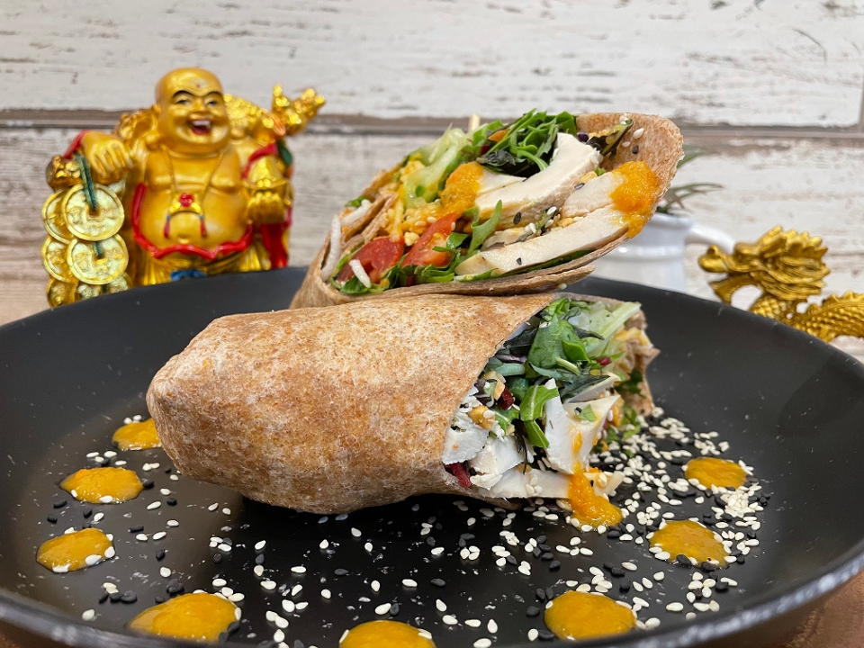 Thai Crunch Asian Chicken Wrap.