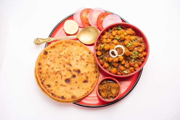 ALOO PARATHA WITH CHOLE.