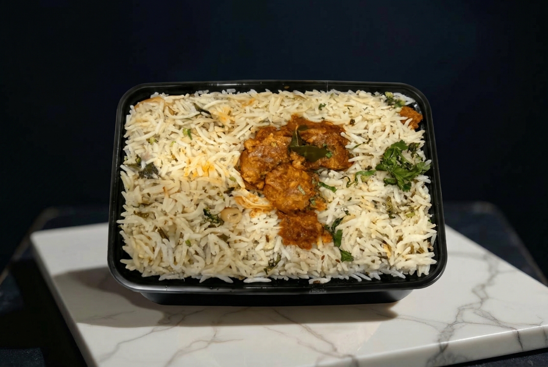 Chicken Fry Piece Pulao.