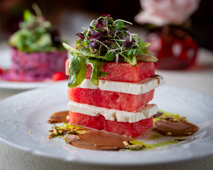 Panir Hendoone (Watermelon Feta Salad).