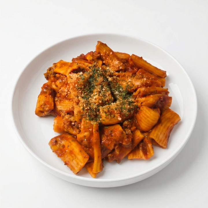 Rigatoni with Meat Sauce - Lunch.