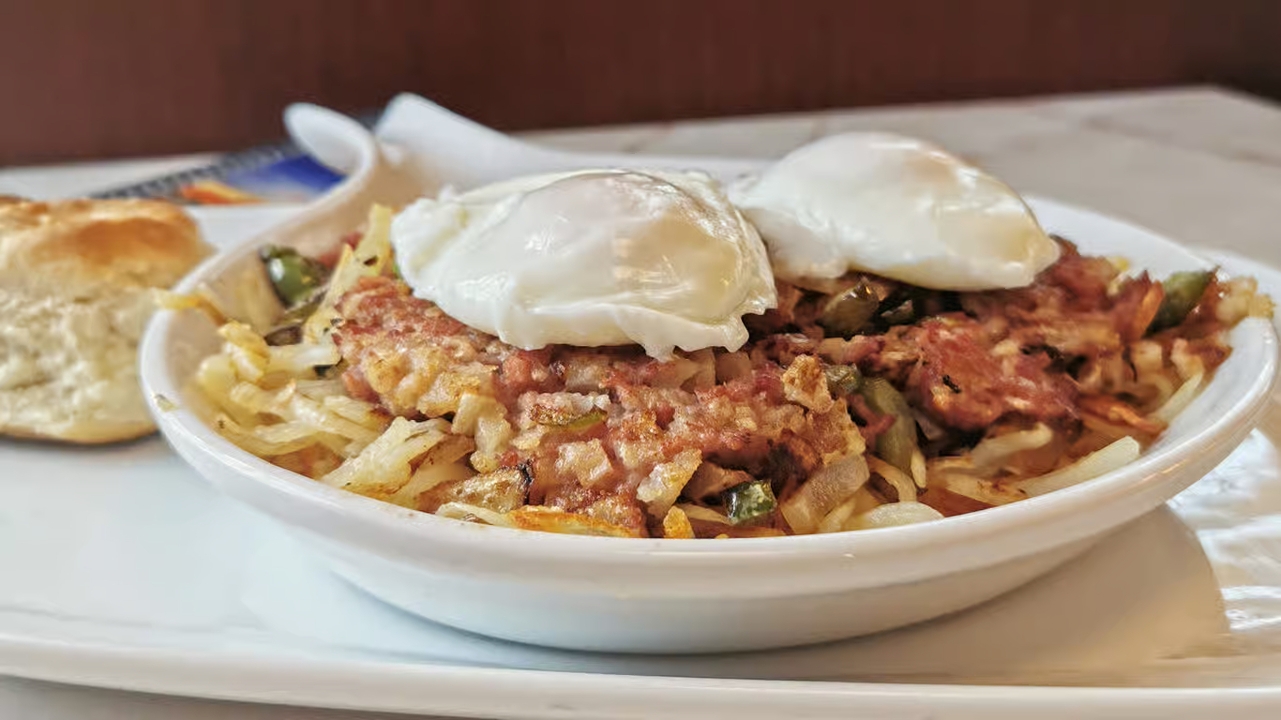 Corned Beef Hash & Eggs.