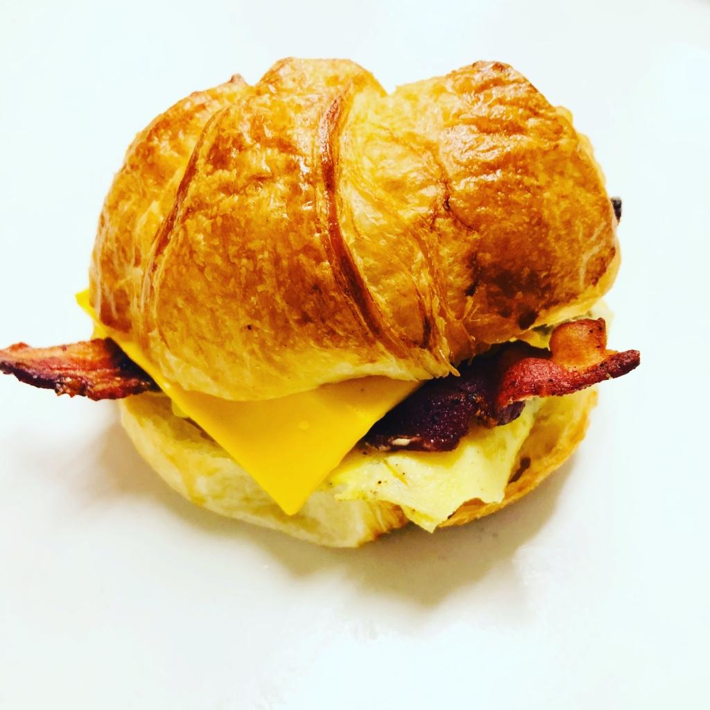 Croissant SW: Bacon, Egg, & Cheese.