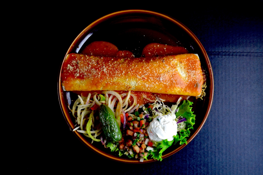 Lunch Carne Asada Burrito.