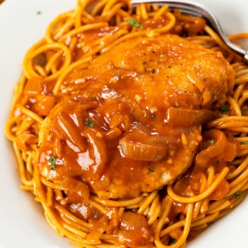 Spaghetti and Chicken.