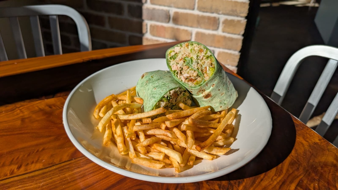 Chopped Chicken Caesar Wrap.