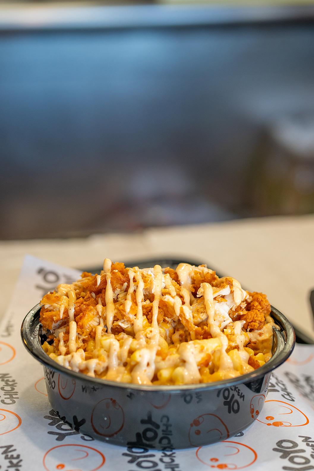 YoYo Chicken Mac Bowl.