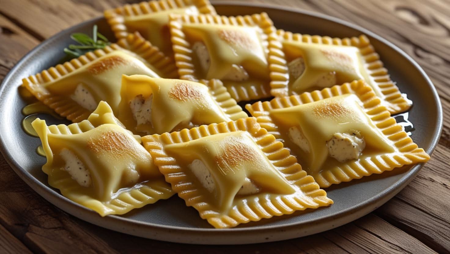 Ravioli Pear and cheese.