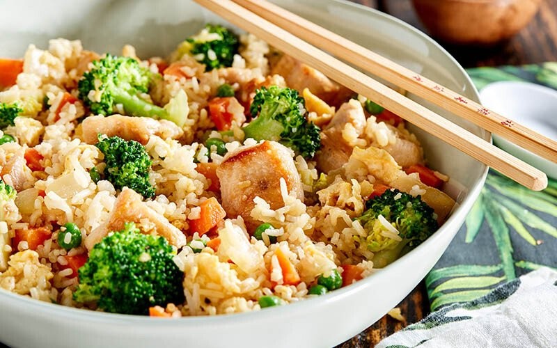 WOK FRIED RICE (CHICKEN).