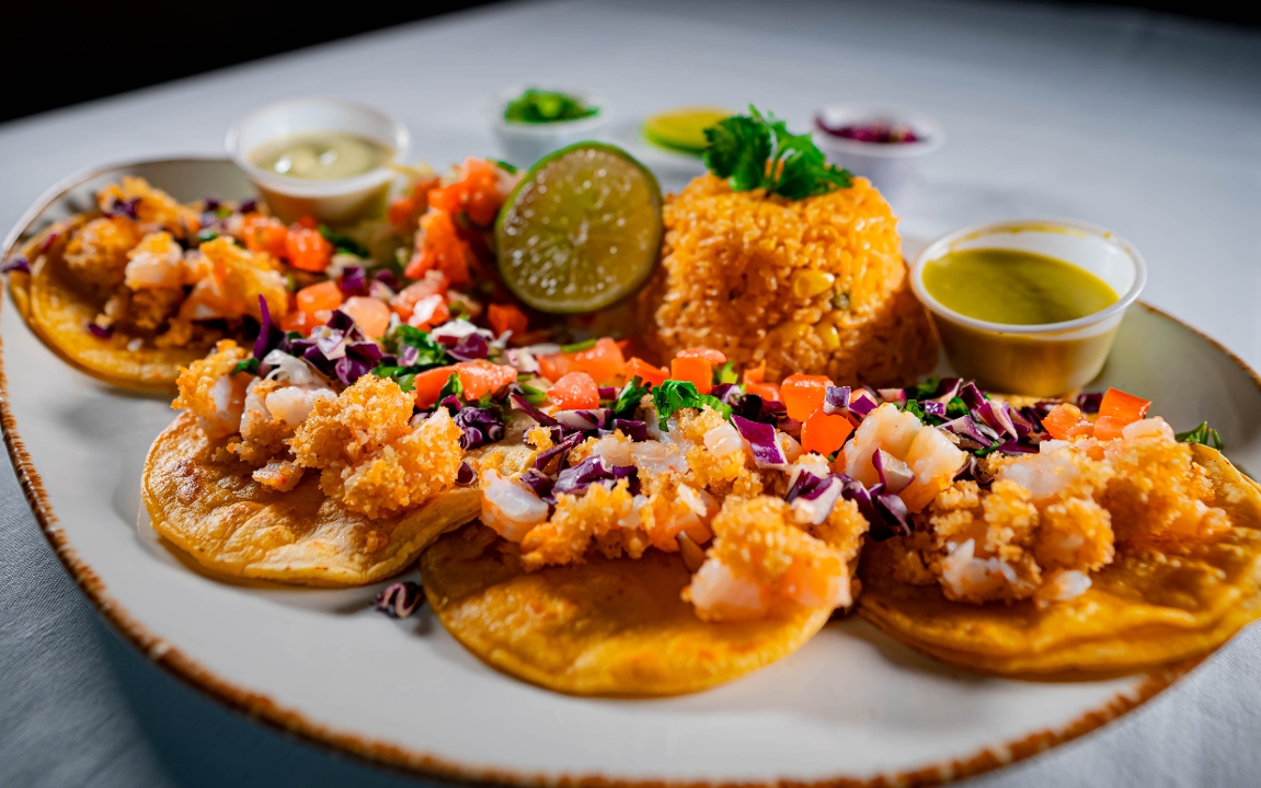 Street Tacos Shrimp.