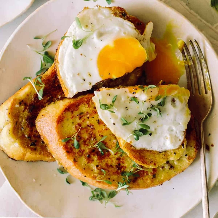 French Toast with Eggs.