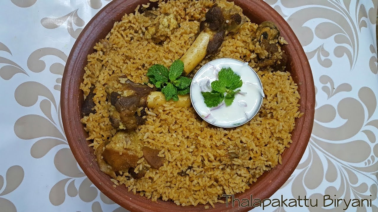 Mutton (Goat) Thalapakattu Biryani.