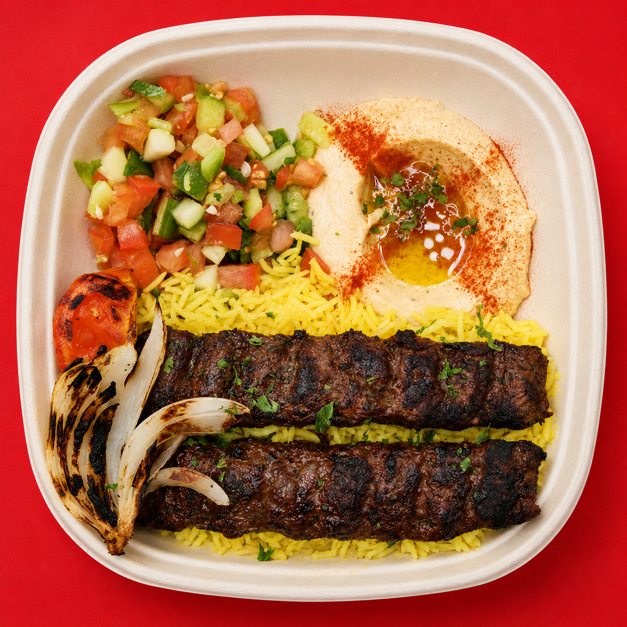 Kafta Kabab Plate.