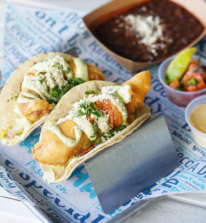 Baja Fish Tacos.