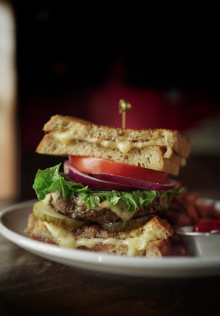 Grilled Cheese Cheese Burger.