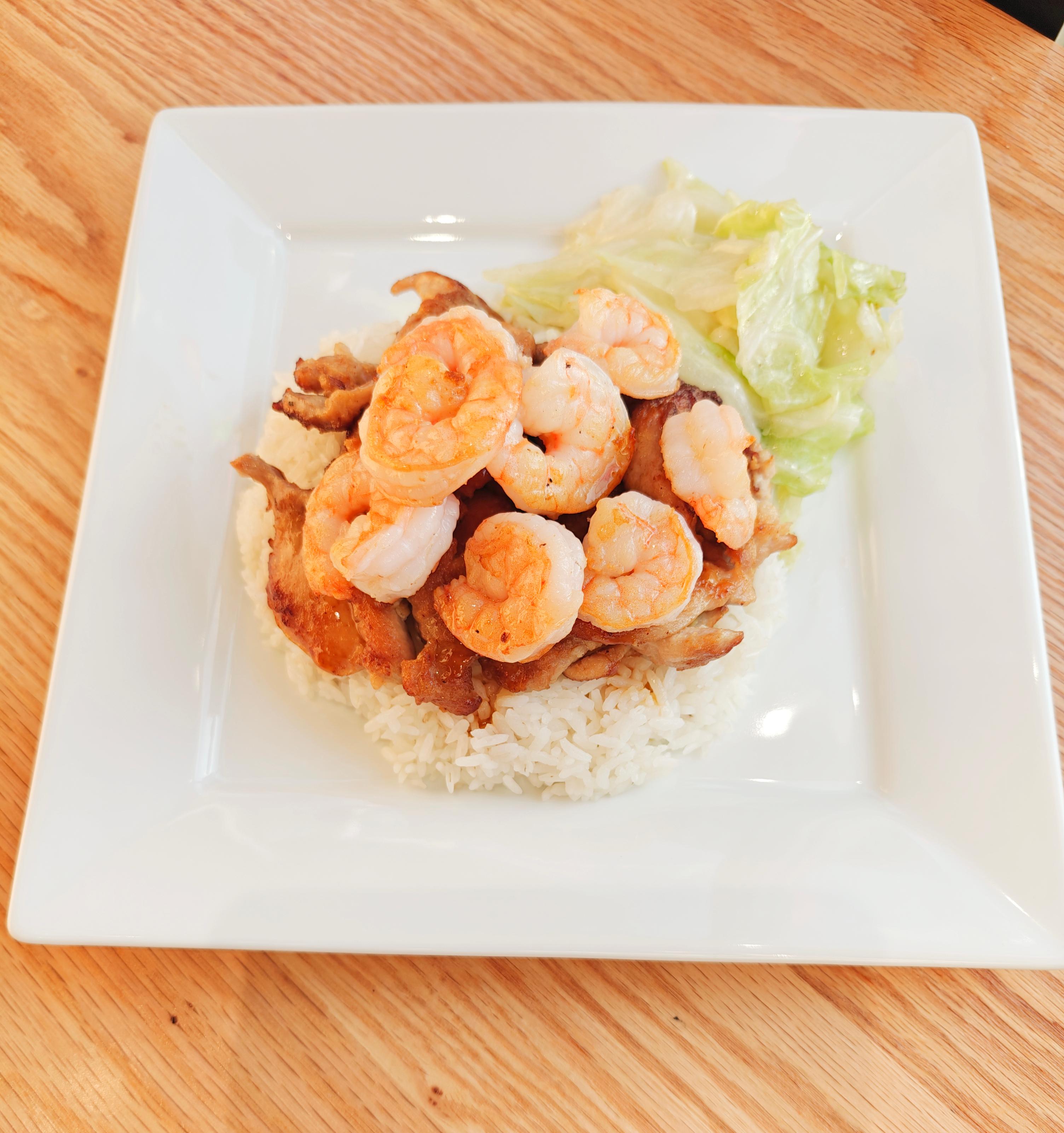 Chicken & Shrimp Teriyaki.