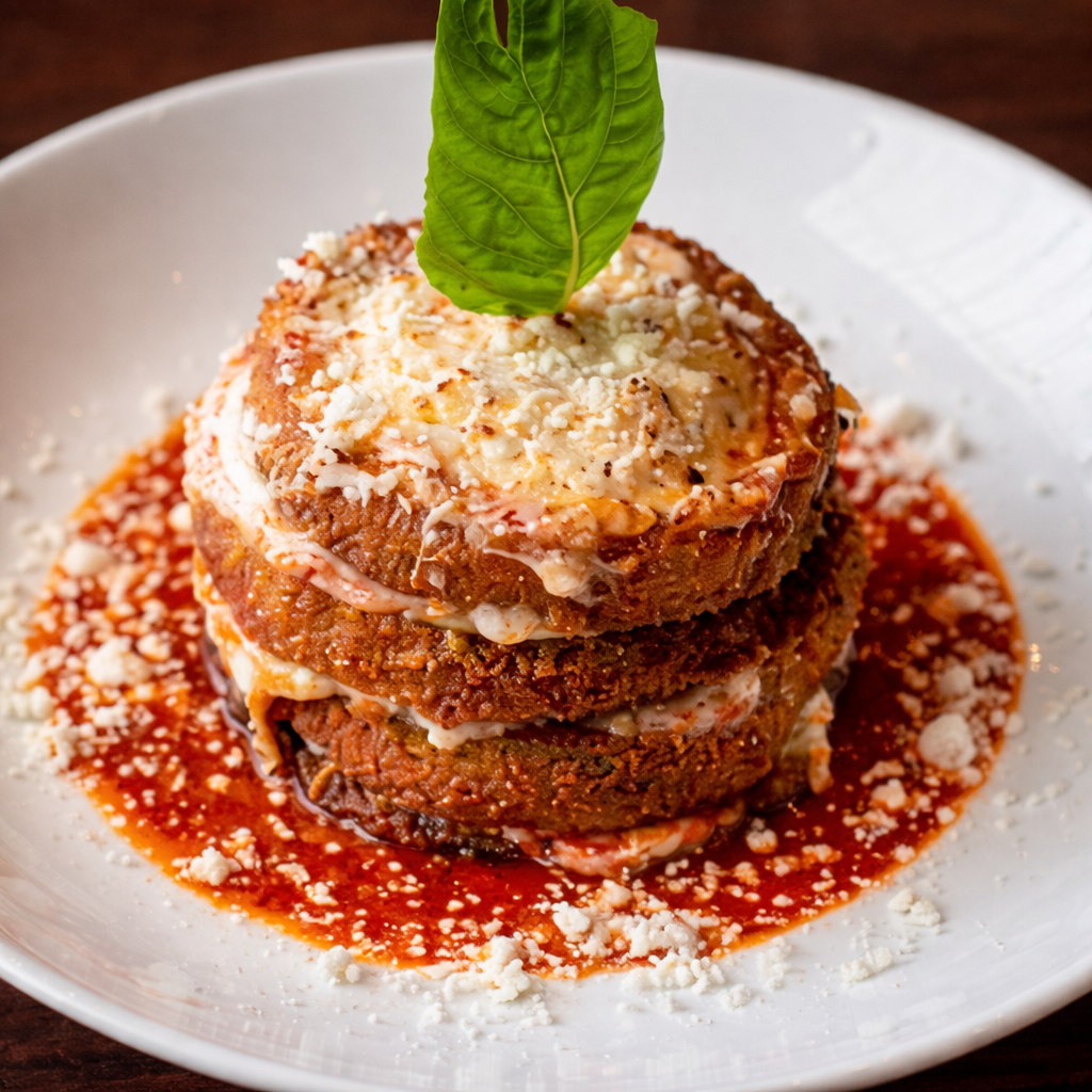 Eggplant Pancakes 7 stacks.