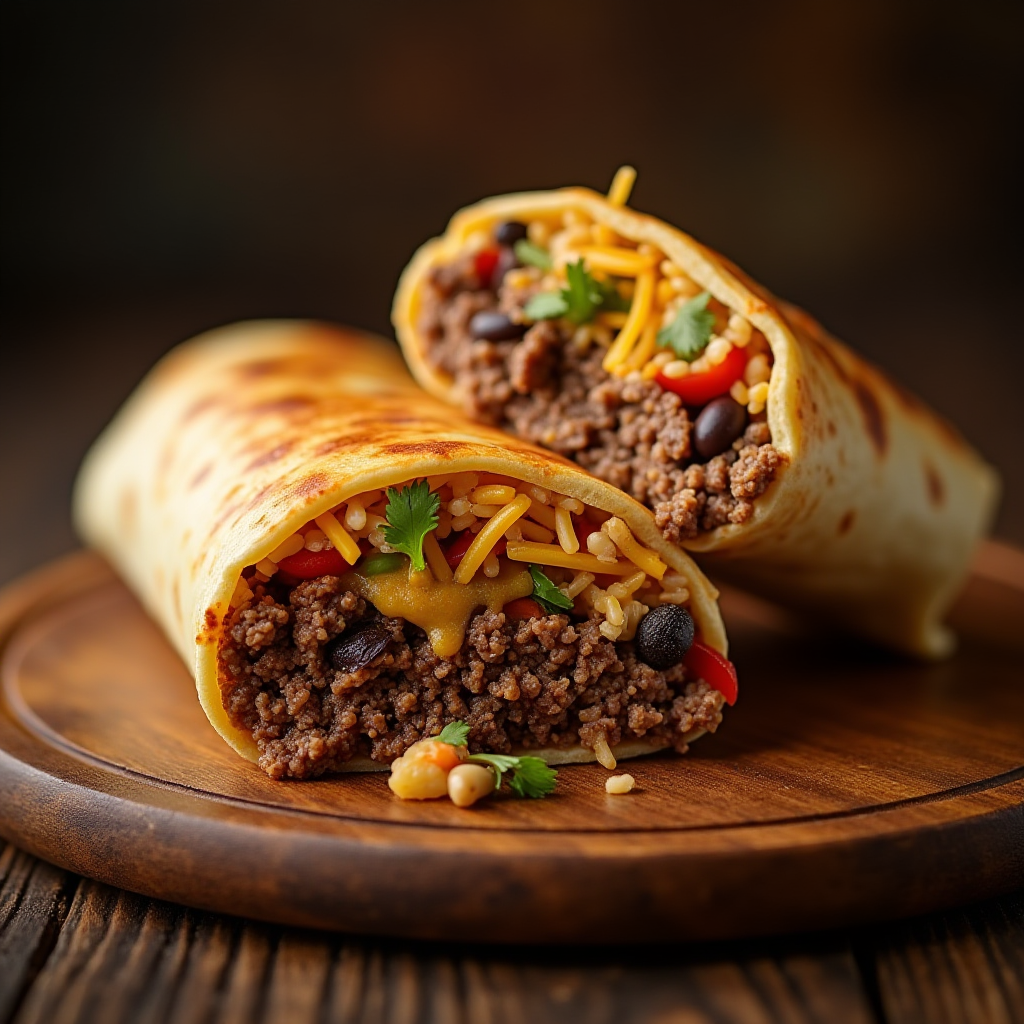 Ground Beef Burrito.