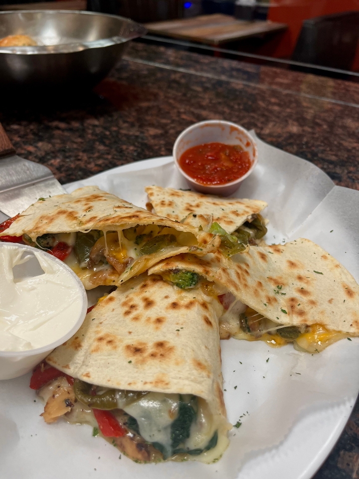 Veggie Quesadilla.