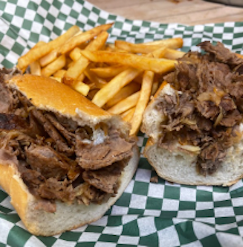 12" Hand Chopped Steak Sandwich.