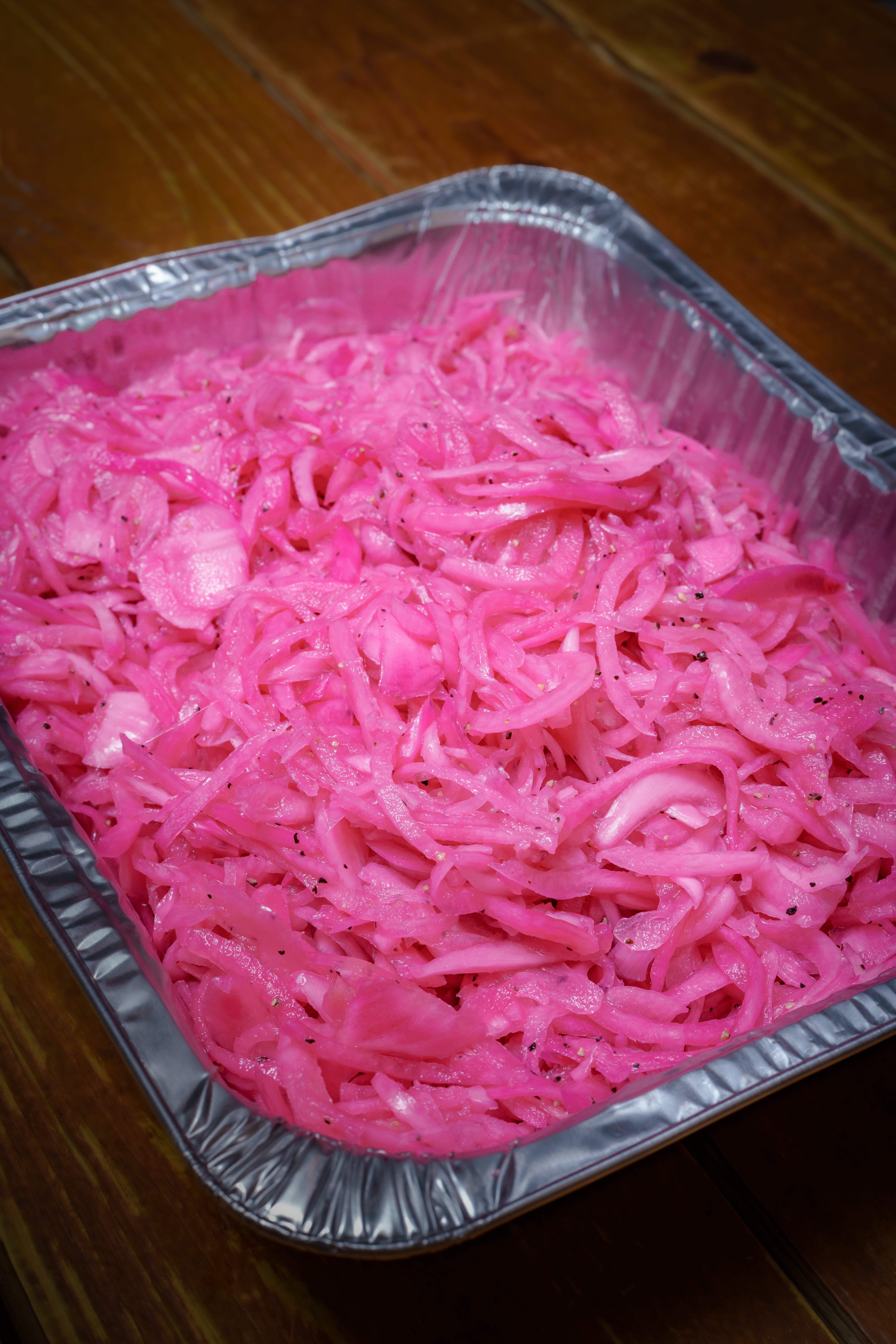 Pickled Red Onions Full Tray.